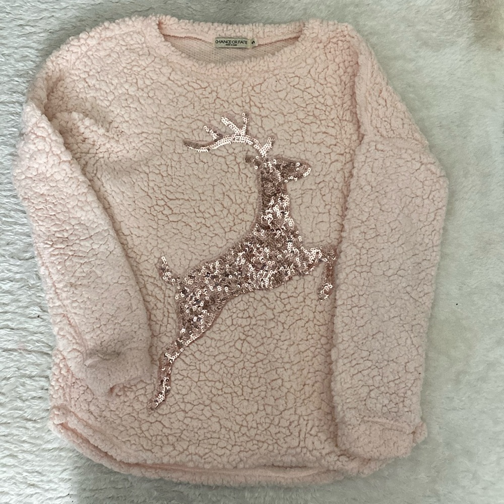 Chance or Fate Women’s Pink Winter Sweater - Size Small, Super Soft & Clean